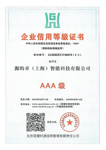 企业信用等级证书